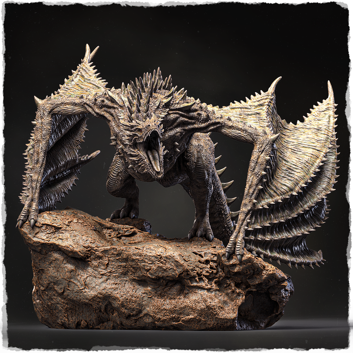 3D Printable North American Elder Wyvern by Evox Arts